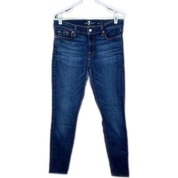 7 For All Mankind Women's The Skinny Jeans Sz 31 - Picture 2 of 12